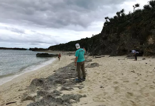 崖から降りて右側に広がる風景